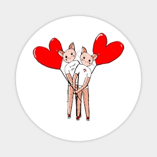 Little Heart creatures Magnet